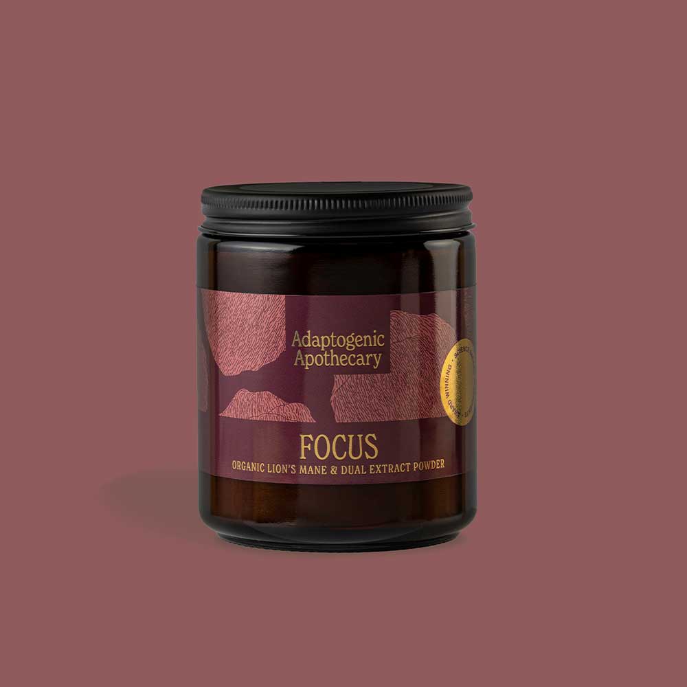 Adaptogenic Apothecary Focus Lion’s Mane powder for midlife focus