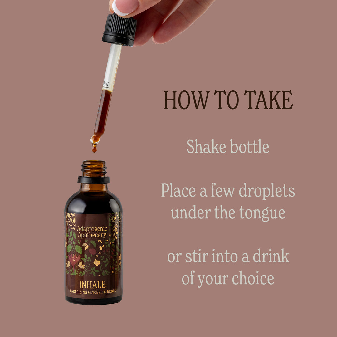 Inhale – For Improved Energy In Easy To Use Glycerite Drops