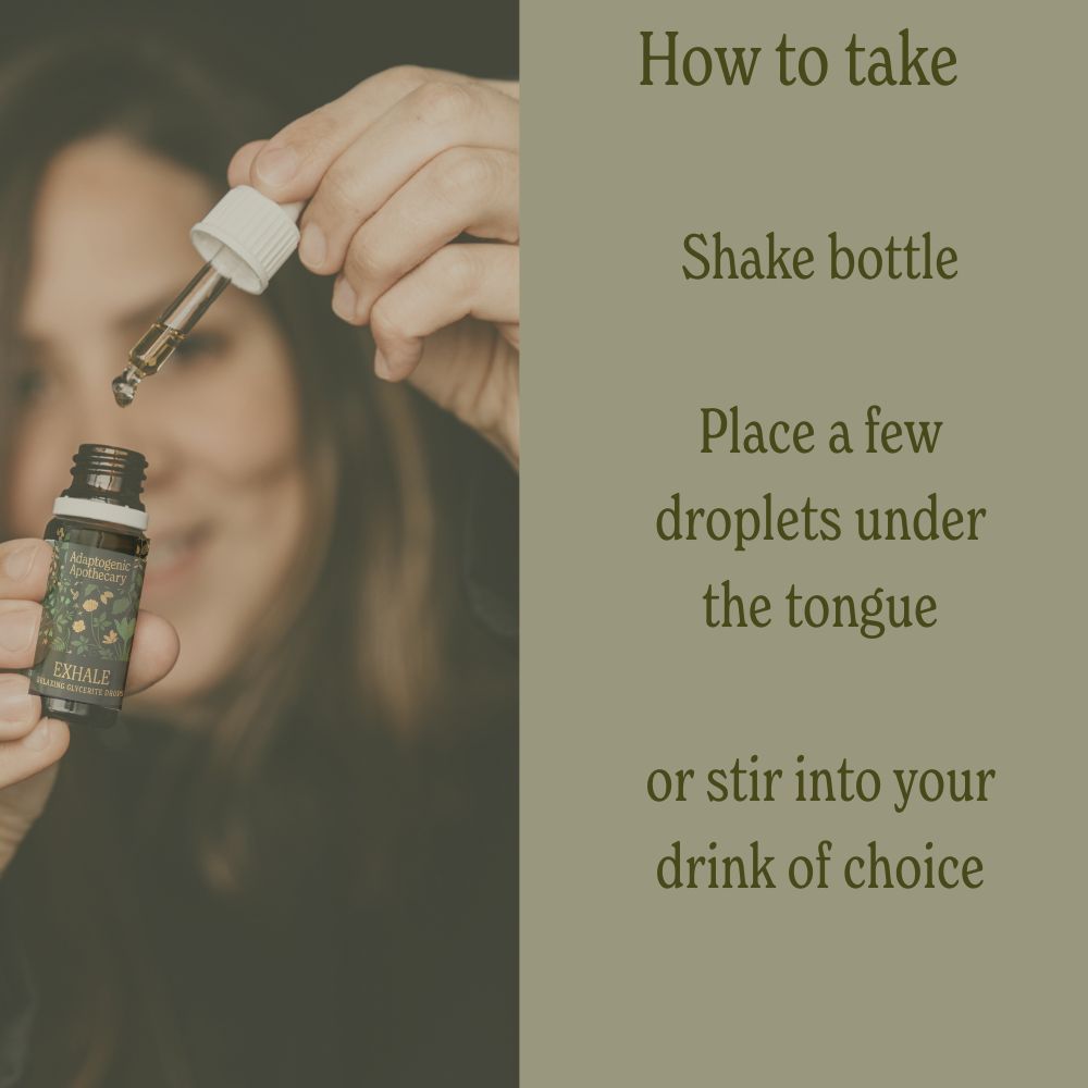 Exhale – For Instant Calm In Easy To Use Glycerite Drops