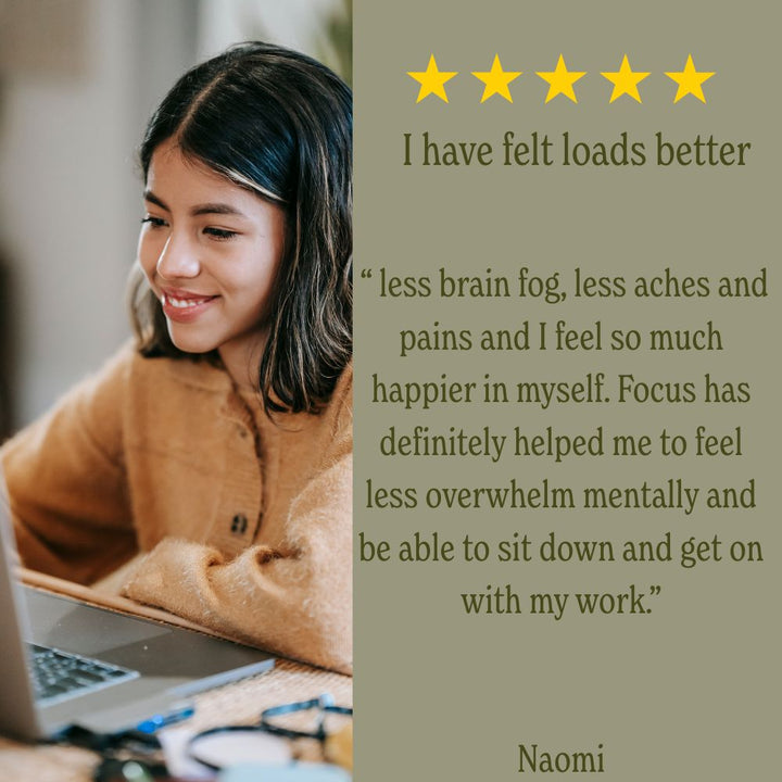 Focus – For Improved Mental Performance, Gut Health, Anxiety, ADHD, Menopause Symptoms