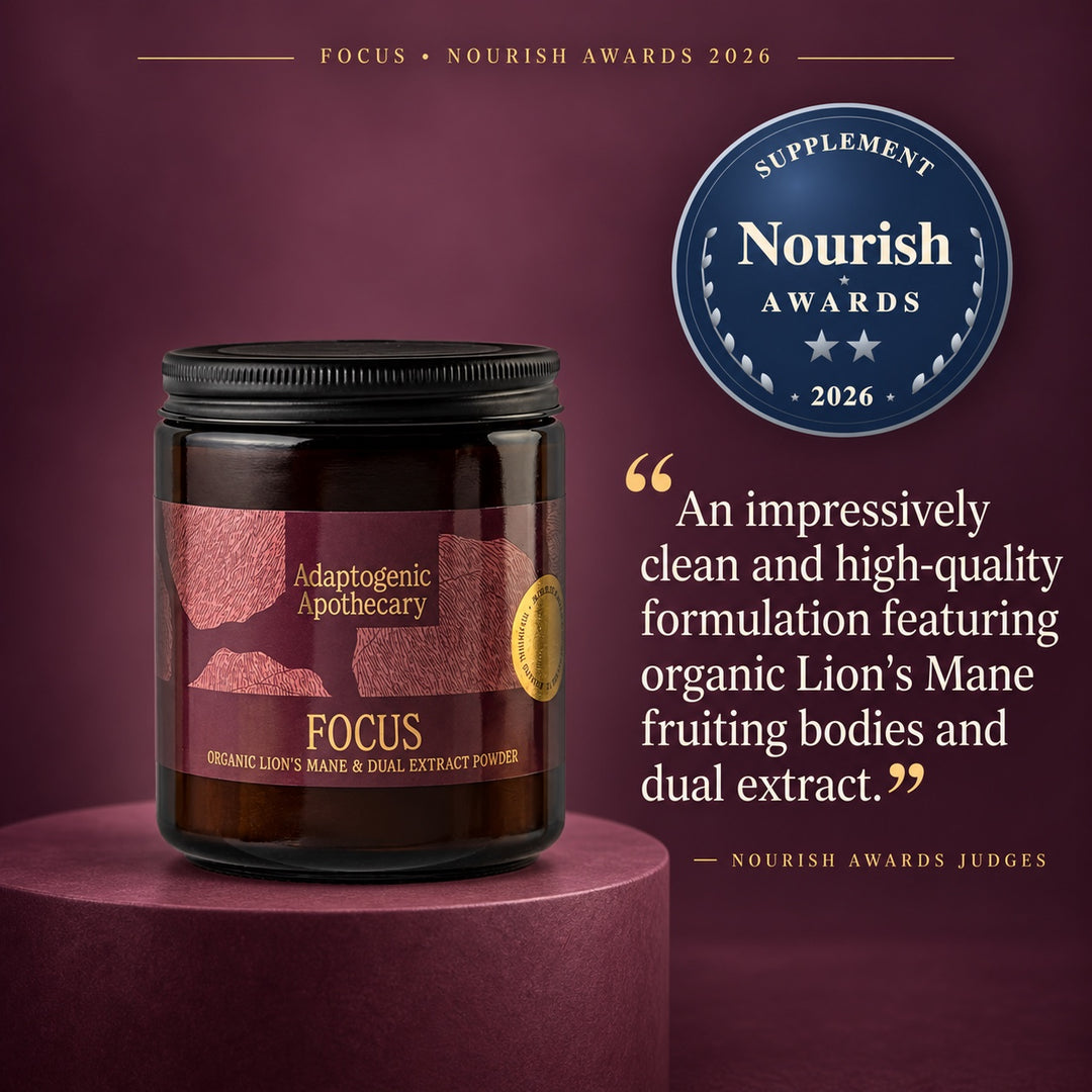 Focus – Dual Extract &amp; Fruiting Body for Mental Clarity &amp; Wellbeing