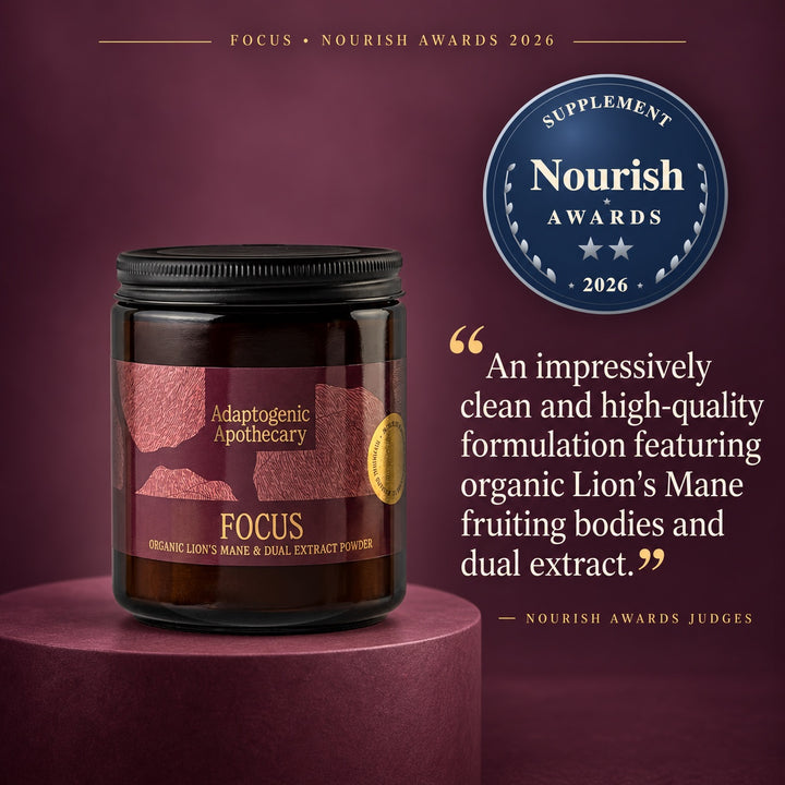 Focus – Dual Extract &amp; Fruiting Body for Mental Clarity &amp; Wellbeing